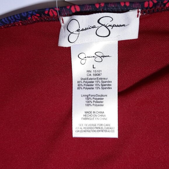 NEW Jessica Simpson Cherokee Queen Spice Bikini Bottom Womens Size Large Red - Picture 12 of 12